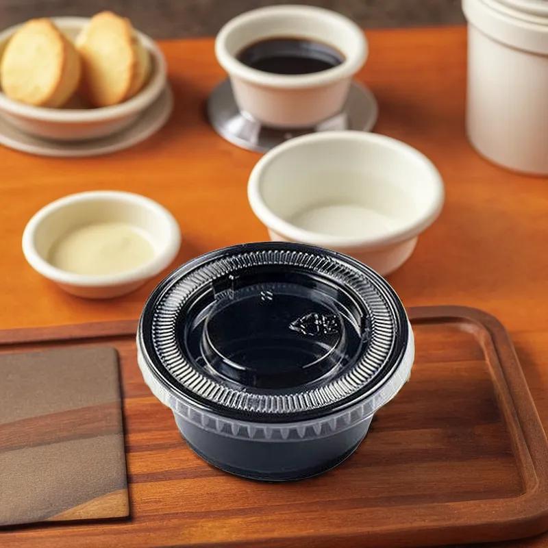 Victoria Bay Souffle & Portion Cup 3.25 OZ PP Black Round 2500/Case