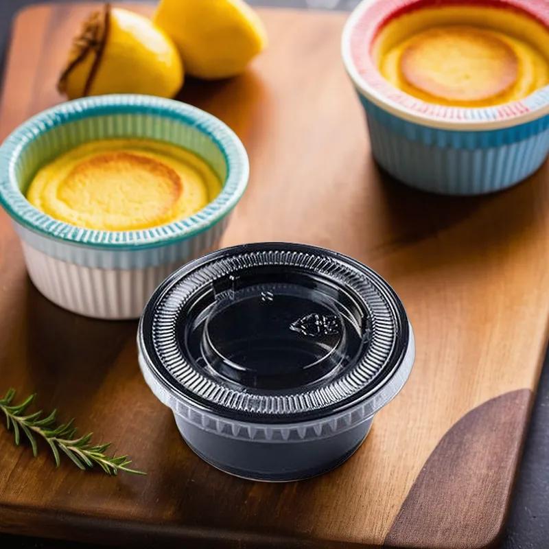 Victoria Bay Souffle & Portion Cup 3.25 OZ PP Black Round 2500/Case