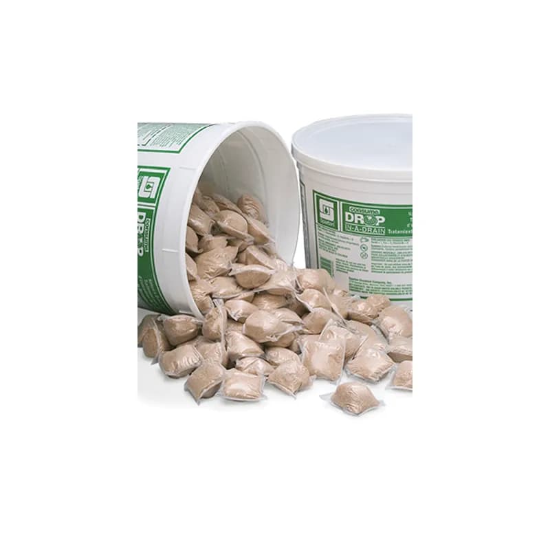 Consume® Drop In A Drain Unscented Drain Treatment Neutral RTU Powder Enzymatic 336 Count/Pack 2 Packs/Case