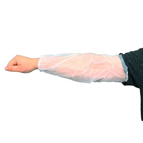 Food Service Sleeve 18 IN White PE With Elastic 2000/Case