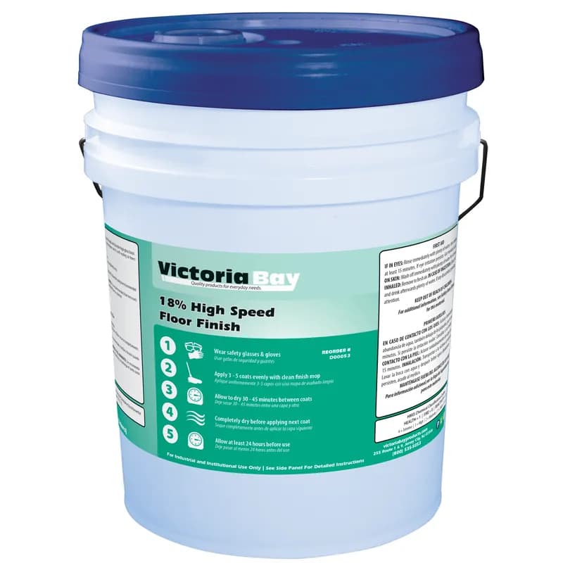 Victoria Bay 18% High Speed Floor Finish 5 GAL 1/Pail