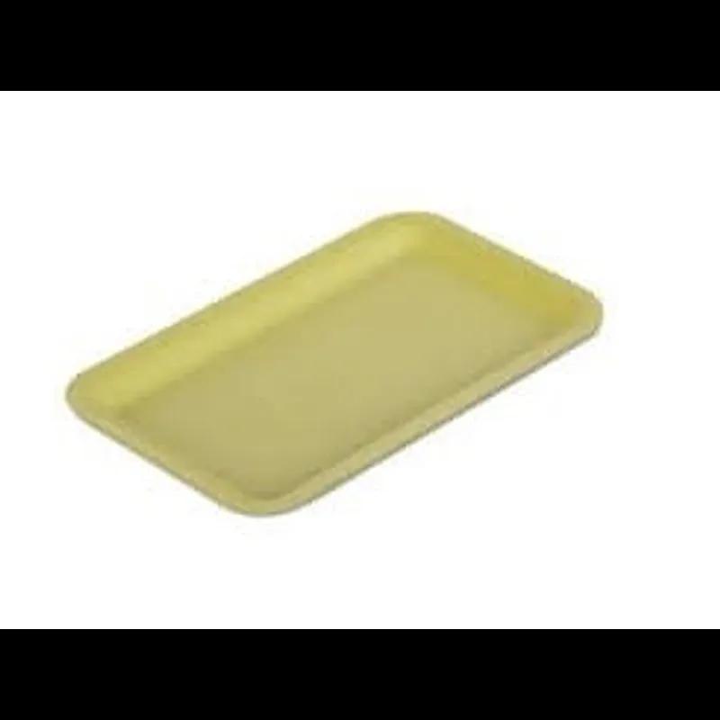 17S Meat Tray 8.25X4.75X0.5 IN 1 Compartment Polystyrene Foam Shallow Yellow Rectangle 500/Case