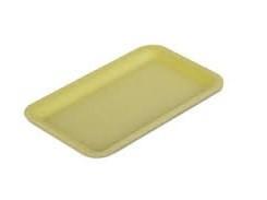 17S Meat Tray 8.25X4.75X0.5 IN 1 Compartment Polystyrene Foam Shallow Yellow Rectangle 500/Case
