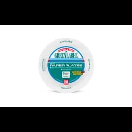 Plate 9 IN Uncoated Paper White Round 100 Count/Pack 12 Packs/Case