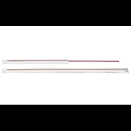 Jumbo Straw 10.25 IN Plastic Red White Stripe Wrapped 2000/Case