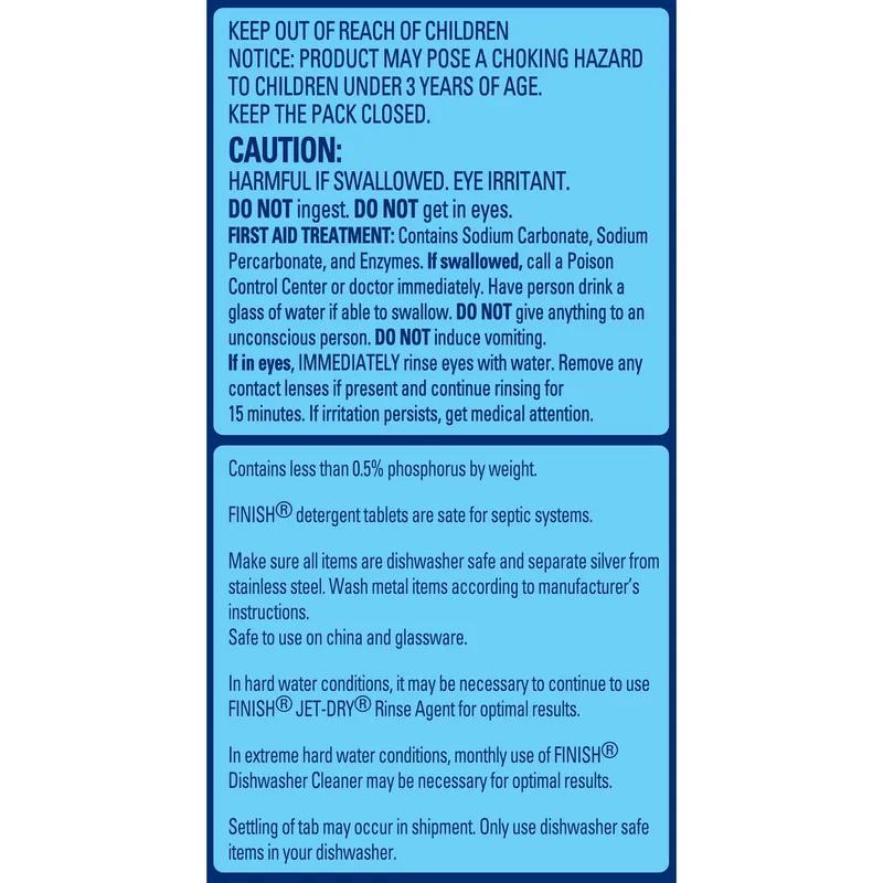 Finish Powerball Fresh Scent Dishmachine Detergent Tablet 376/Case