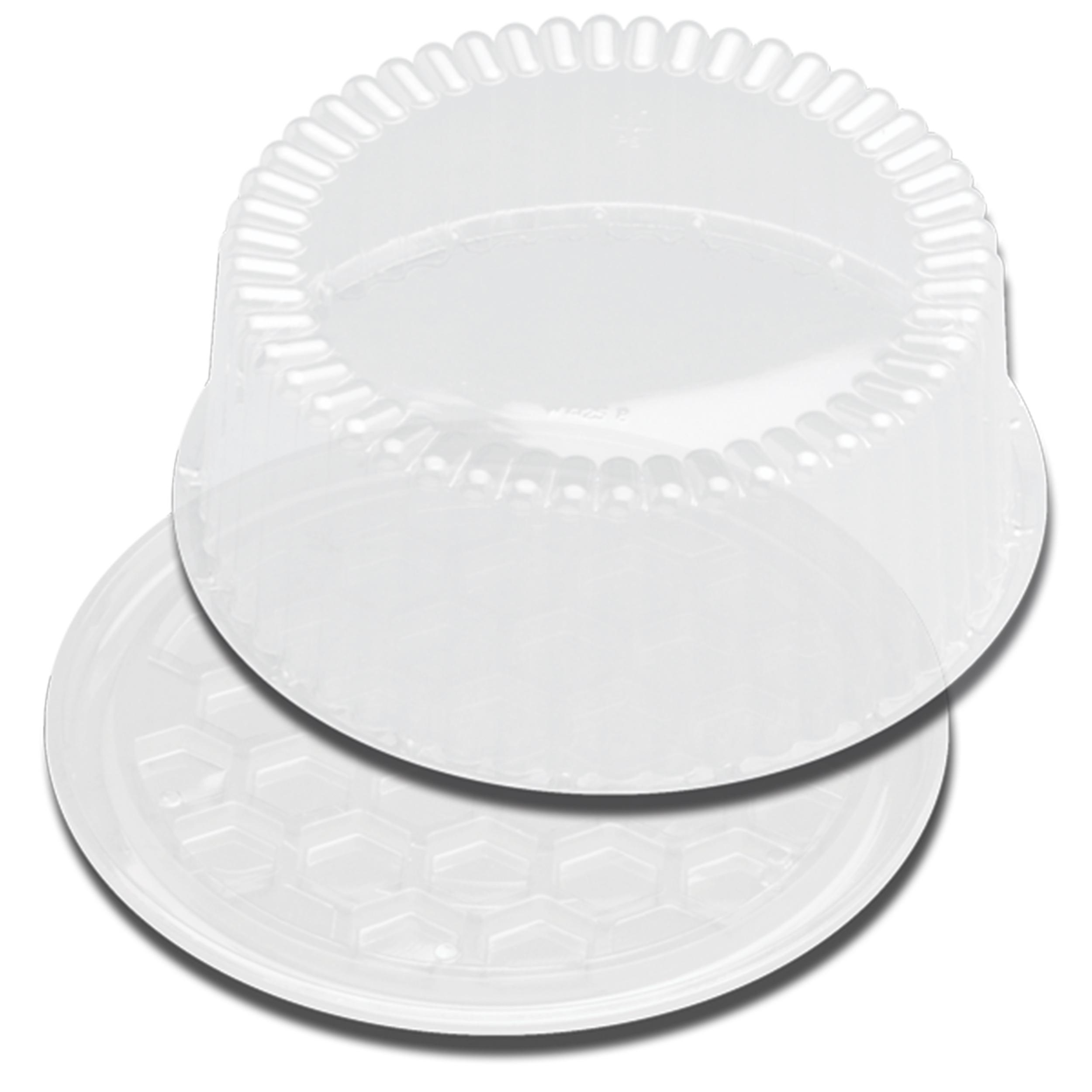 DisplayCake® Cake Container & Lid Combo 8 IN Clear 1-2 Layer 320/Case