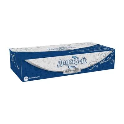 Angel Soft Professional® Facial Tissue 8.4X7.5 IN 2PLY White 1/2 Fold Flat Box Premium 126 Sheets/Pack 30 Packs/Case