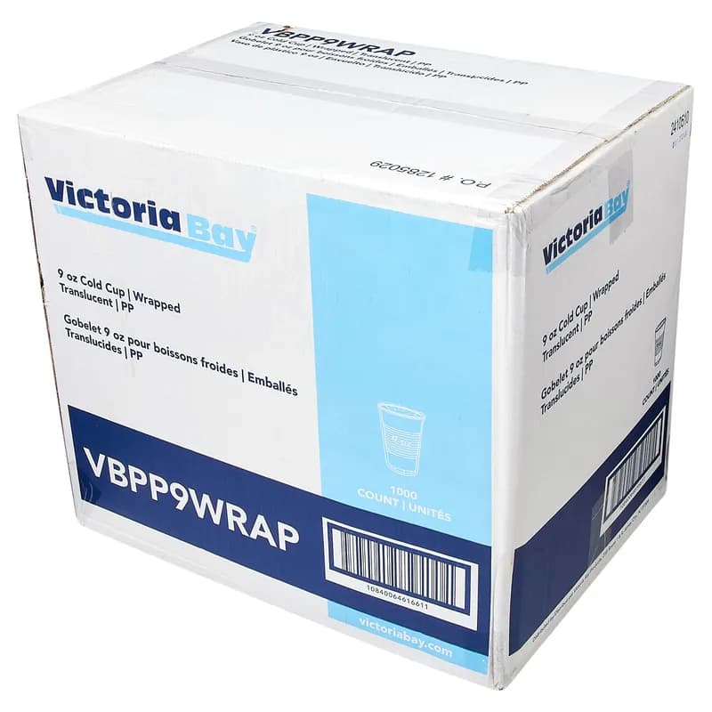 Victoria Bay Cup Wrapped 9 OZ PP Translucent 1000/Case