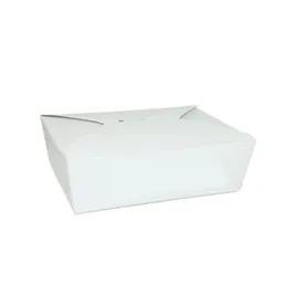 Bio-Pak® Take-Out Box Fold-Top 8.5X6.25X2.5 IN Paper White Rectangle 200/Case