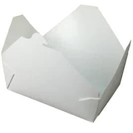 Bio-Pak® Take-Out Box Fold-Top 8.5X6.25X2.5 IN Paper White Rectangle 200/Case