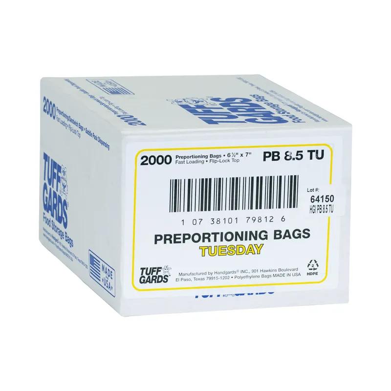 Tuffgards® Bag 6.5X7+1.75 IN 6.5 IN Printed Tuesday High Density Portion Bag 2000/Case
