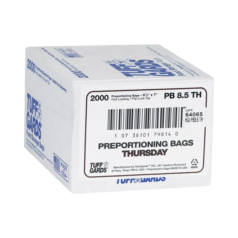 Tuffgards® Bag 6.5X7+1.5 IN Printed Thursday High Density Portion Bag 2000/Case