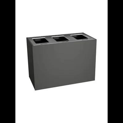 Recycling Bin 21.9375X43X30 IN Gray Resin & Metal Composite Stainless Steel High-Density Polyethylene (HDPE) 1/Each