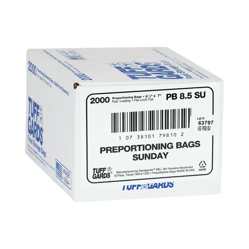Tuffgards® Bag 6.5X7+1.75 IN 6.5 IN Printed Sunday High Density Portion Bag 2000/Case