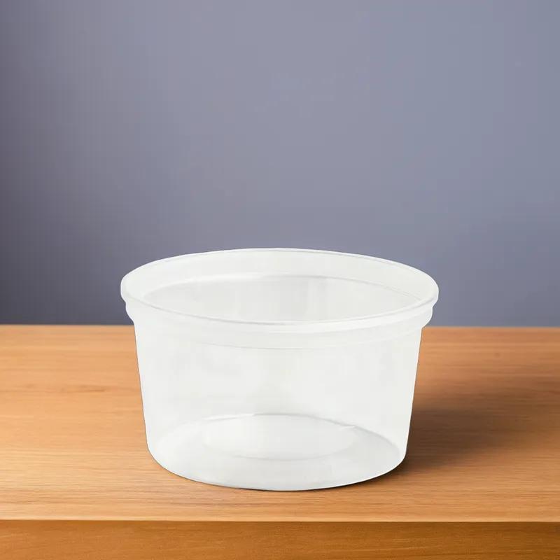 Value Deli Container Base 14 OZ PP Clear Freezer Safe 500/Case