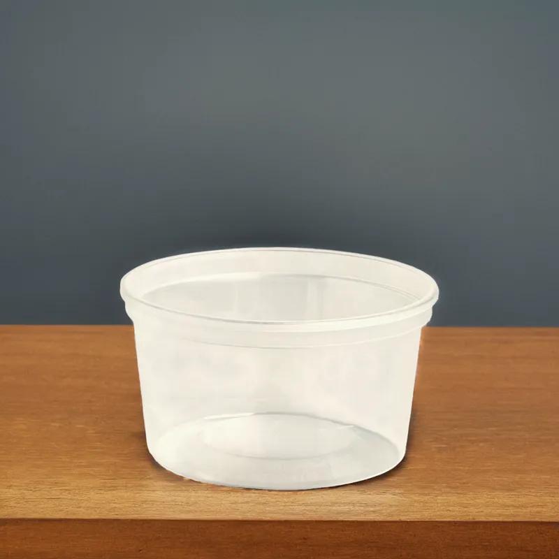 Value Deli Container Base 14 OZ PP Clear Freezer Safe 500/Case