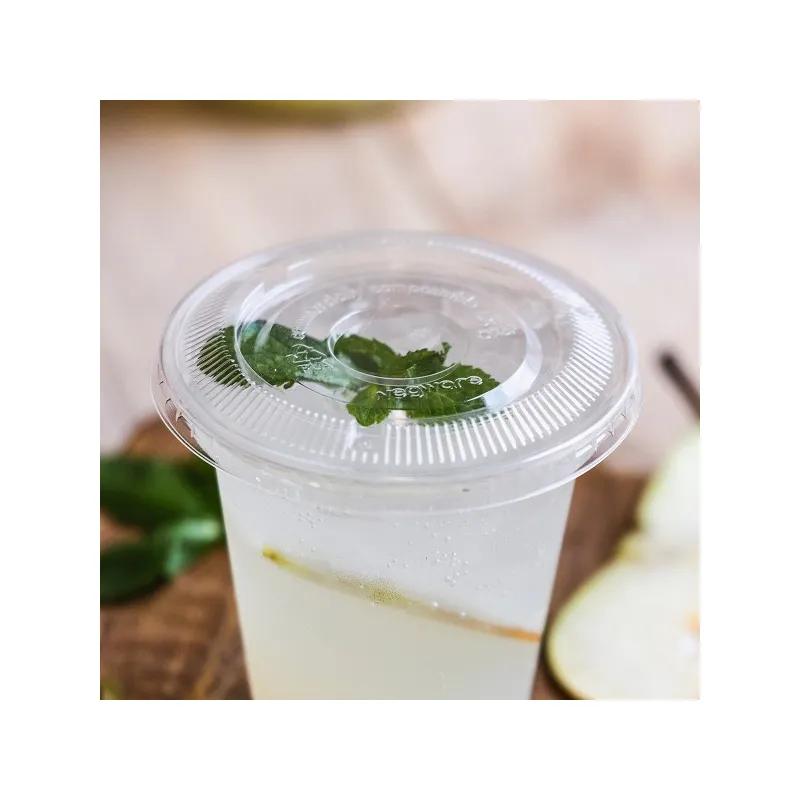 Lid Flat 3.78X0.39 IN PLA Clear For Cup No Hole 1000/Case