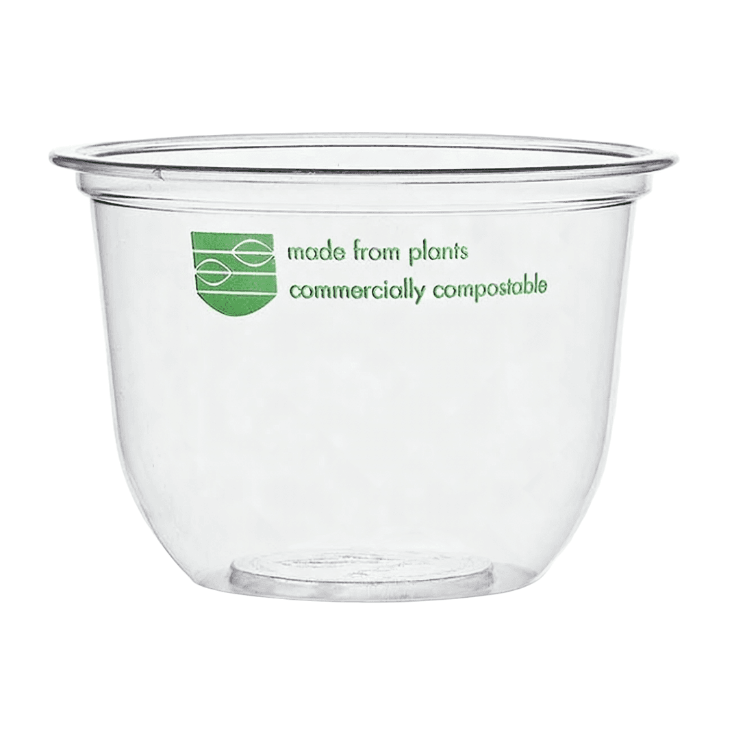 Bella Pot 96-Series Deli Container Base 10 OZ PLA Clear Round 1000/Case