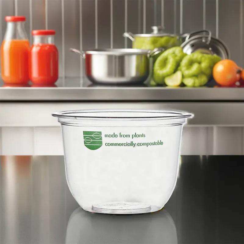 Bella Pot 96-Series Deli Container Base 10 OZ PLA Clear Round 1000/Case