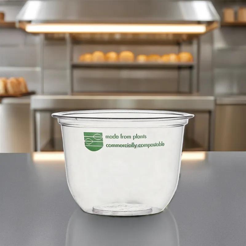 Bella Pot 96-Series Deli Container Base 10 OZ PLA Clear Round 1000/Case