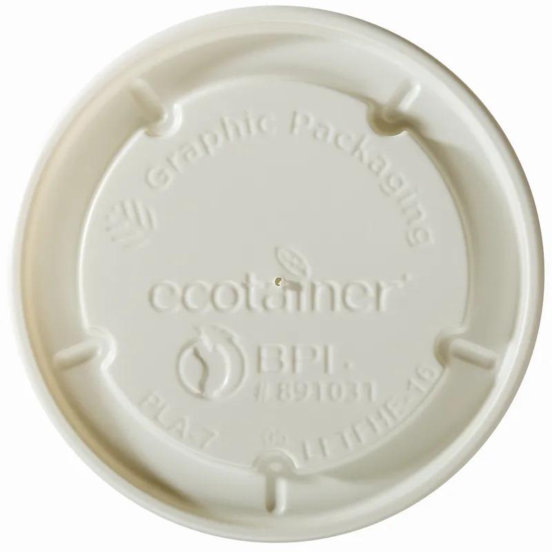 Lid Flat PLA For 10-20 OZ Hot Cup 1000/Case