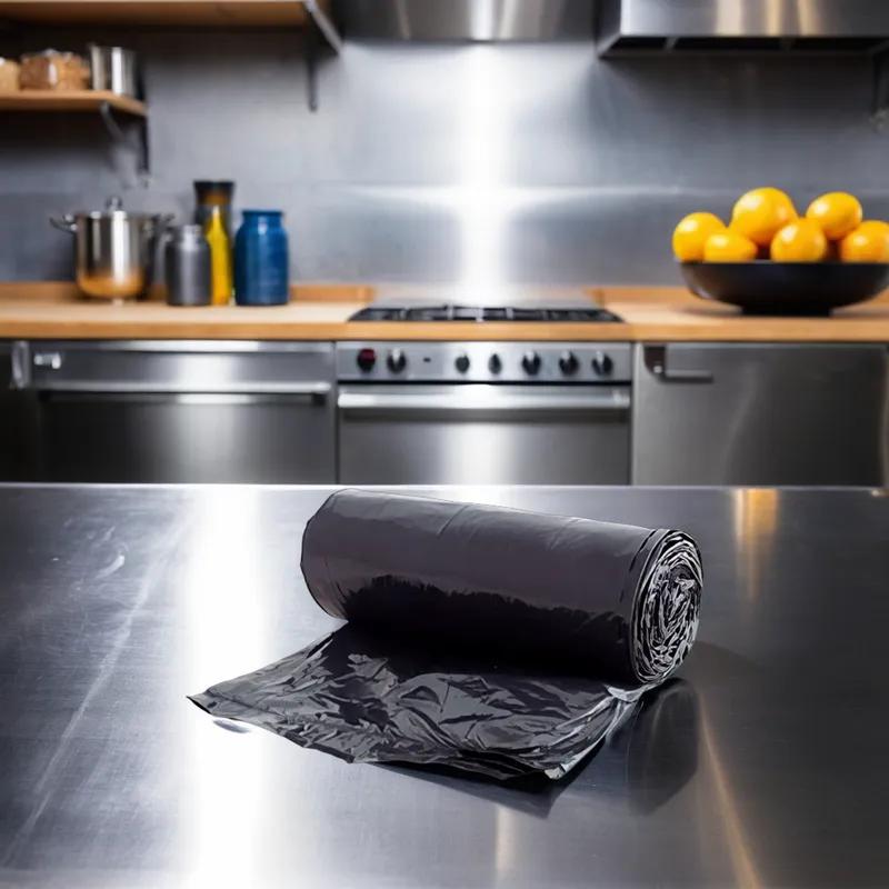 Can Liner 40X58 IN Black Plastic 1.5MIL Coreless 10 Count/Pack 10 Packs/Case 100 Count/Case