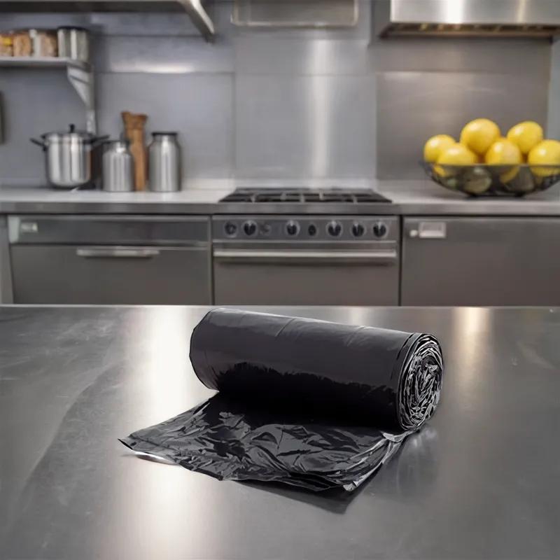 Can Liner 40X58 IN Black Plastic 1.5MIL Coreless 10 Count/Pack 10 Packs/Case 100 Count/Case