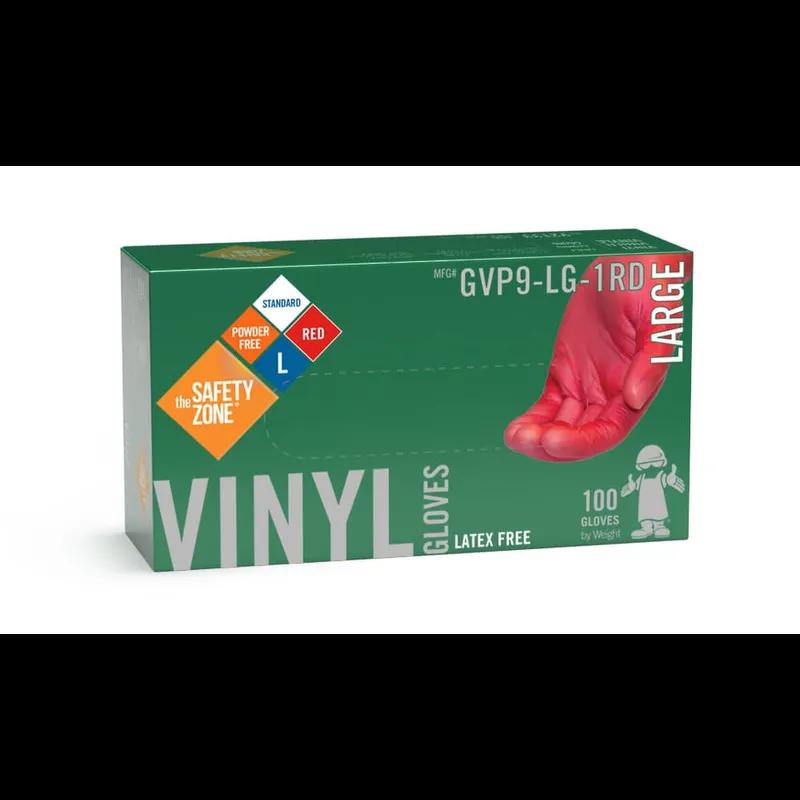 Gloves Small (SM) Red Vinyl Powder-Free 1000/Case