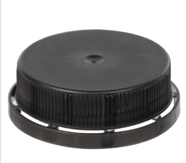 Cap 38MM Plastic Black For Bottle Screw Top 2400/Case