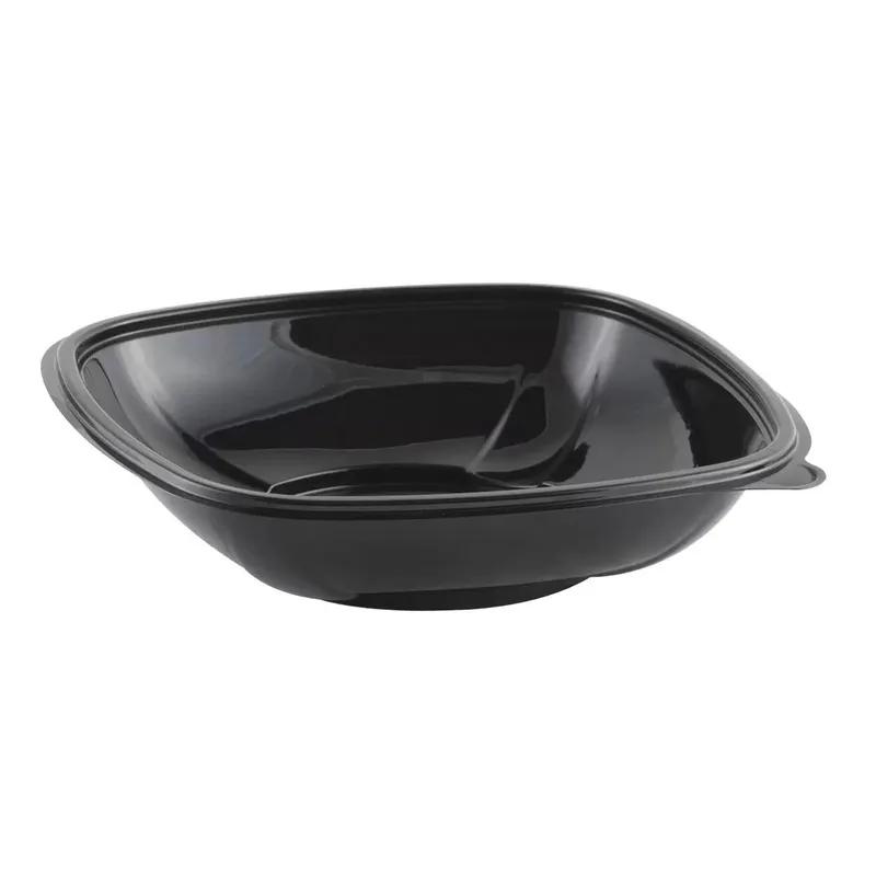 Crystal Classics® Salad Cold Bowl 32 OZ RPET Black Square Freezer Safe Crack Resistant Leak Resistant 276/Case