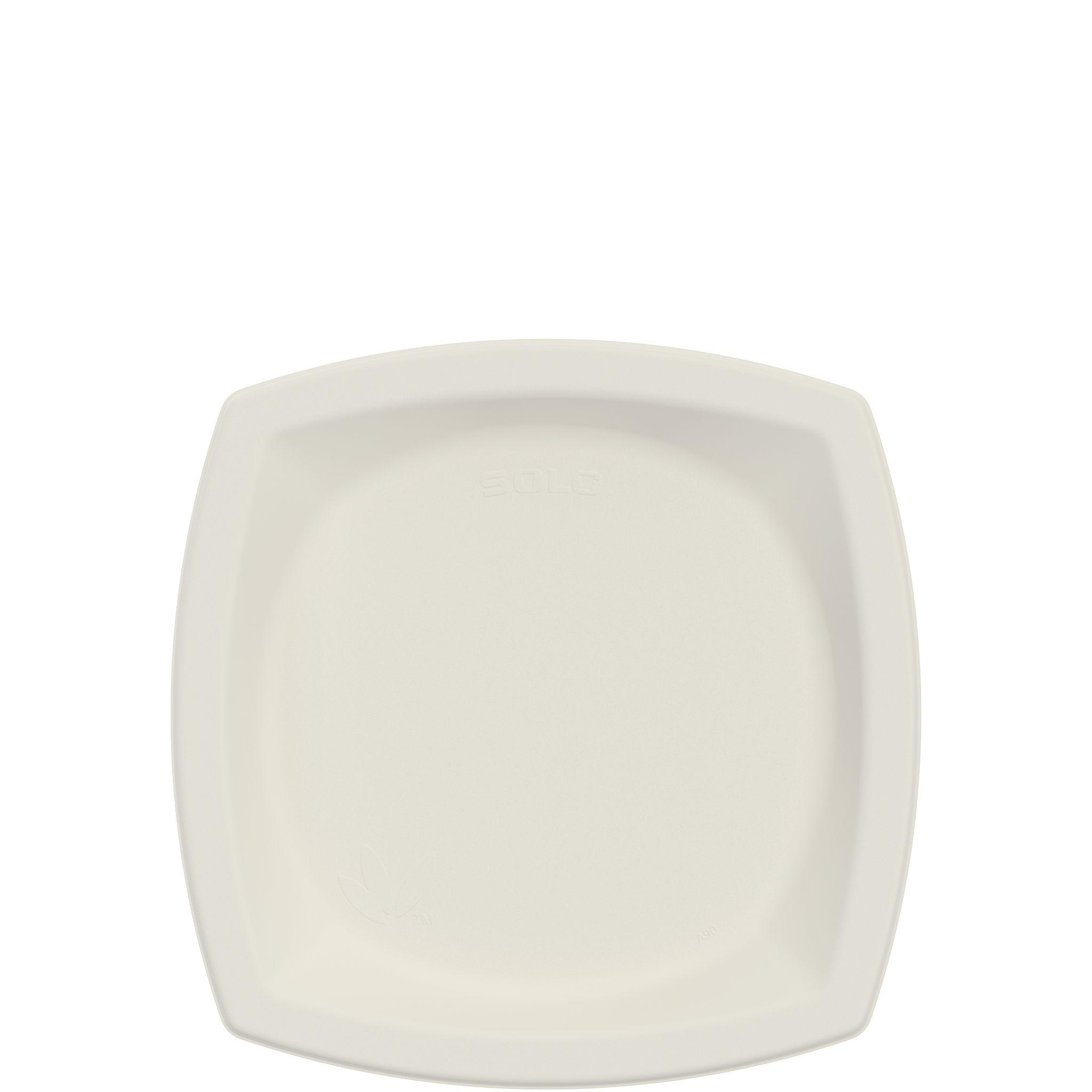 Solo® Bare® by Solo® Eco-Forward® Plate 8.25X8.25X0.777 IN Sugarcane Ivory 125 Count/Pack 4 Packs/Case