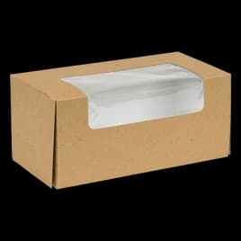 Donut Box 6 CT 9X4.5X4 IN Corrugated Paperboard Brown White 100/Case