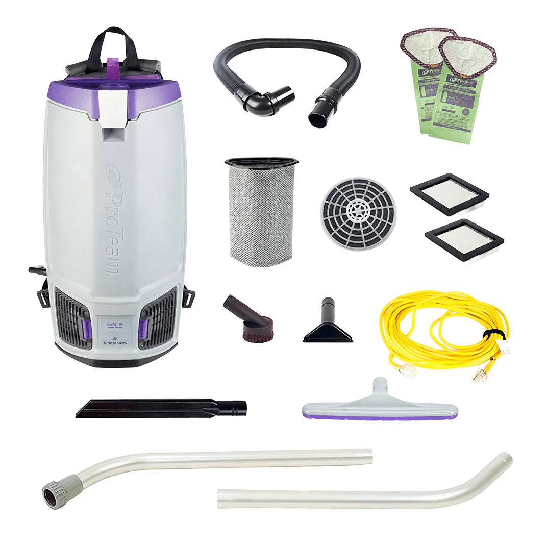 GoFit 10 Backpack Vacuum 8.13X11.94X22.95 IN 10 QT With 50FT Cord, Xover Multi-Surface Two-Piece Wand Tool Kit 1/Each