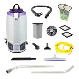GoFit 10 Backpack Vacuum 8.13X11.94X22.95 IN 10 QT With 50FT Cord, Xover Multi-Surface Two-Piece Wand Tool Kit 1/Each
