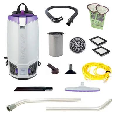 GoFit 10 Backpack Vacuum 8.13X11.94X22.95 IN 10 QT With 50FT Cord, Xover Multi-Surface Two-Piece Wand Tool Kit 1/Each
