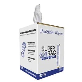 Super Rag Cleaning Wipe 8.5X12 IN Spunlace White 1600/Case