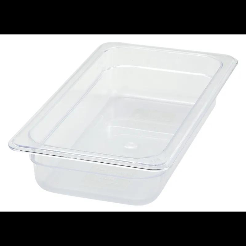 Food Pan 1/3 Size 12.75X6.875X2.5 IN Rectangle Plastic 1/Each