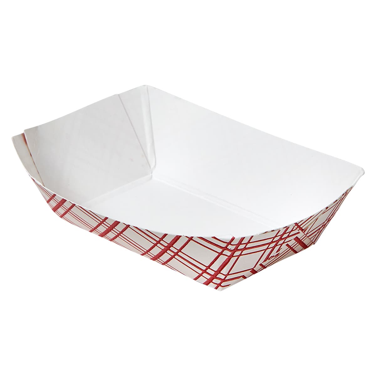 Victoria Bay Food Tray 0.25 LB Paper Red Plaid 1000/Case