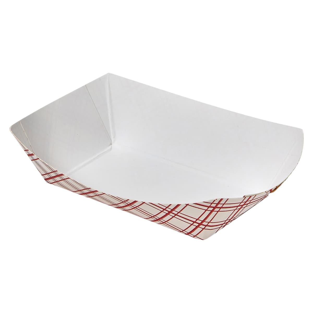 Victoria Bay Food Tray 1 LB Paper Red White Plaid 1000/Case