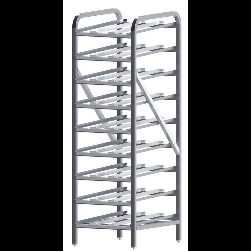 First-In First-Out Cans Storage Rack 26.38X34.75X82.13 IN Aluminum 9 Tier Heavy Duty 1/Case