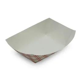 Victoria Bay Food Tray 2 LB Paper Red White Plaid 1000/Case