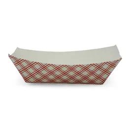 Victoria Bay Food Tray 3 LB Paper Red White Plaid 500/Case