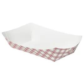 Victoria Bay Food Tray 5 LB Paper Red Plaid 500/Case