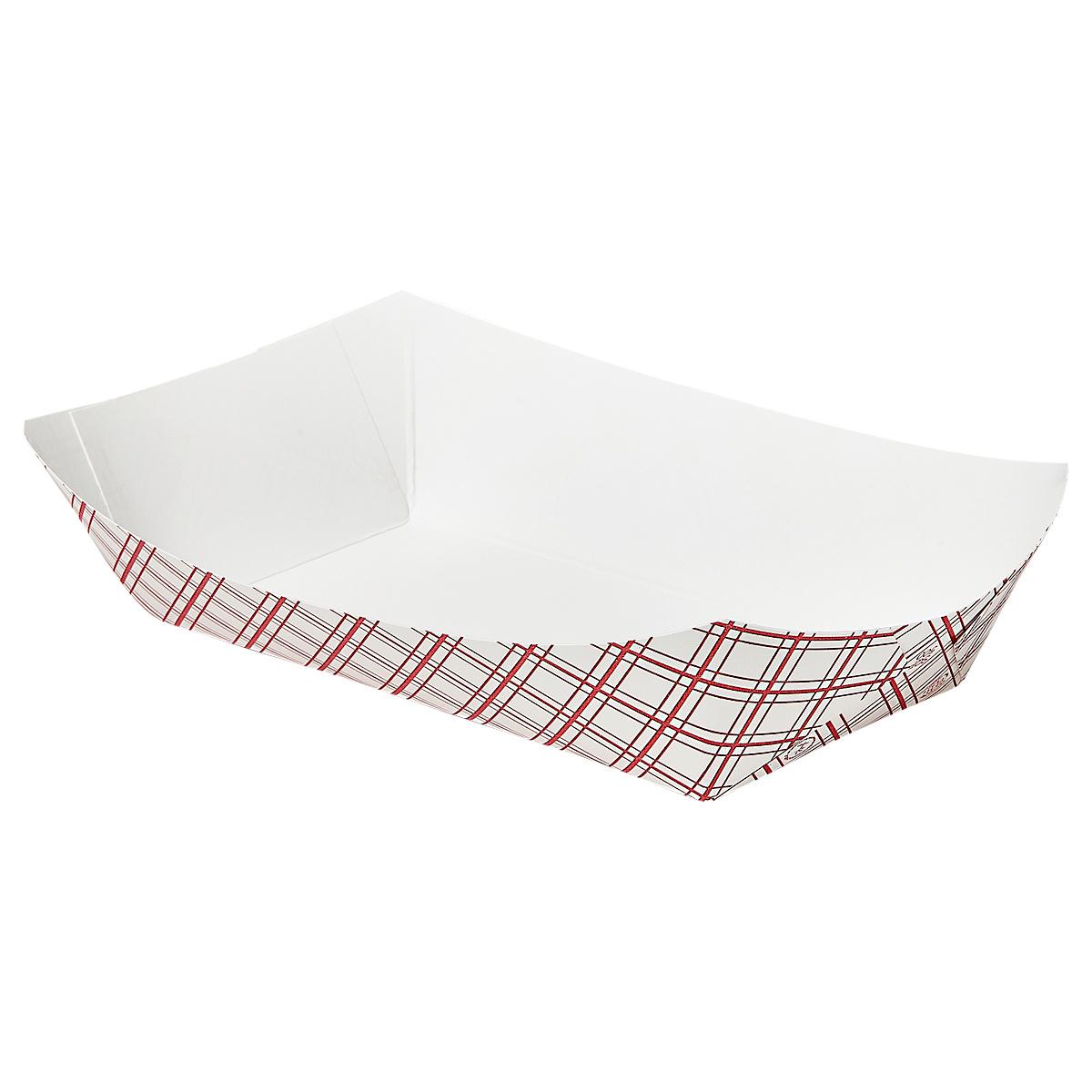 Victoria Bay Food Tray 5 LB Paper Red Plaid 500/Case