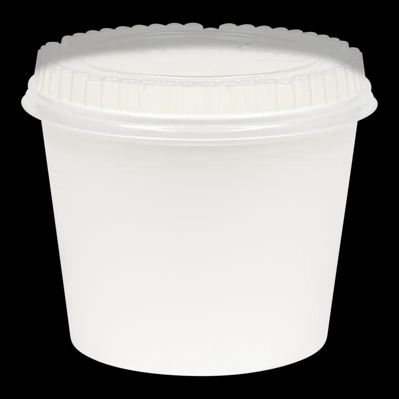 Bucket & Tub Base Medium (MED) 85 OZ SBS Paperboard White Round 200/Case