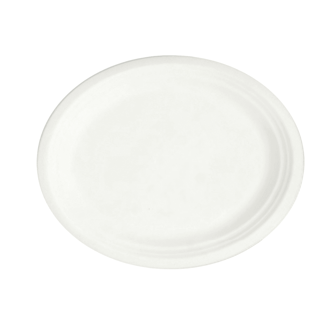 Serving Tray 12 IN Sugarcane Natural Oval 500/Case