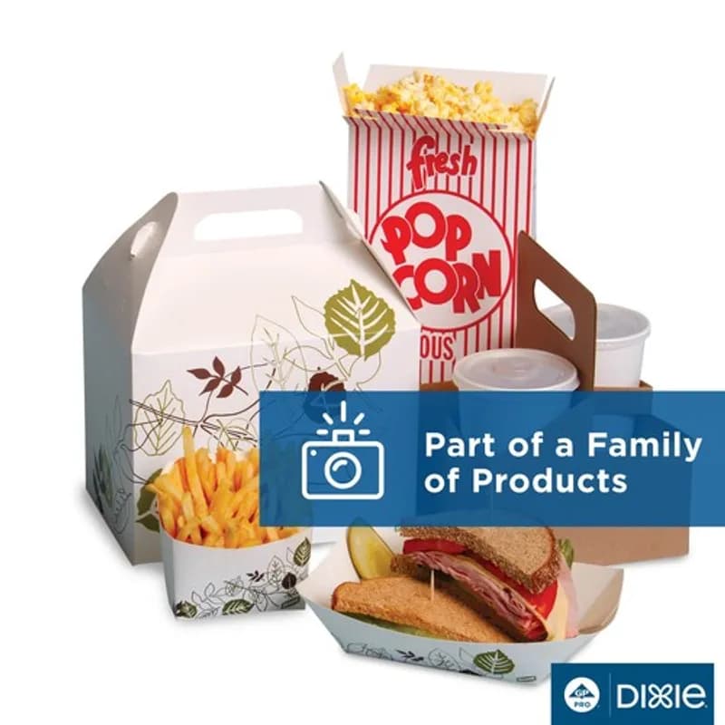 Dixie® Kant Leek® Food Tray 0.5 LB Single Wall Poly-Coated Paper Multicolor Pathways Rectangle 1000/Case