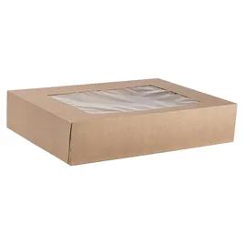 Cake Box 1/2 Size 19X14X4 IN Corrugated Paperboard With Window 50/Case