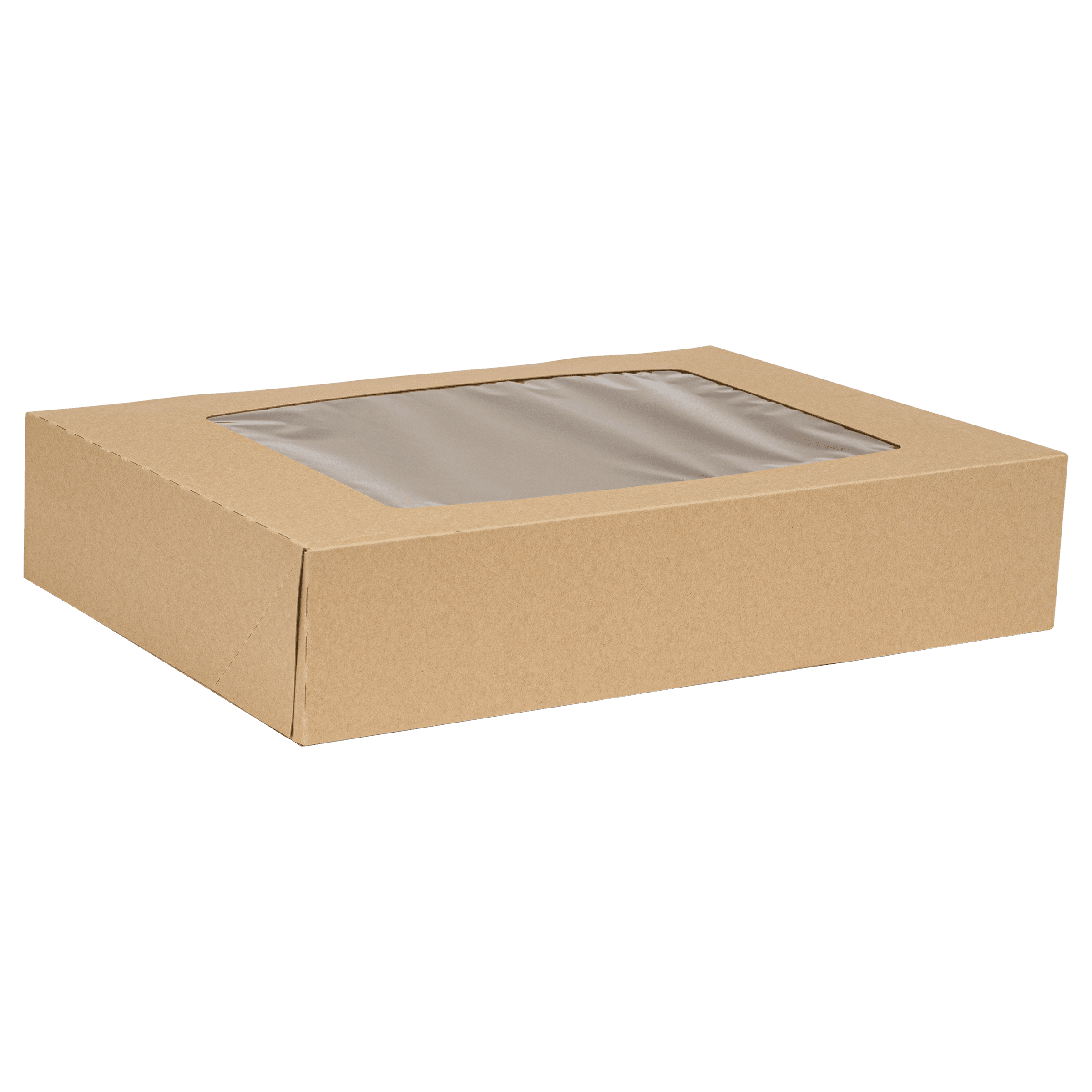 1/2 Sheet Cake Box 19X14X4 IN Kraft With Window 50/Case